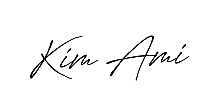 How to make Kim Ami name signature. Use Antro_Vectra_Bolder style for creating short signs online. This is the latest handwritten sign. Kim Ami signature style 7 images and pictures png