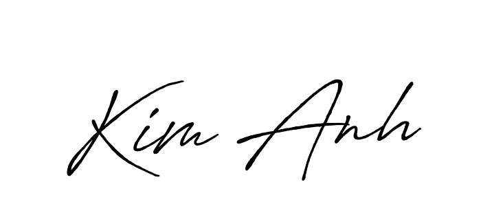 Make a beautiful signature design for name Kim Anh. With this signature (Antro_Vectra_Bolder) style, you can create a handwritten signature for free. Kim Anh signature style 7 images and pictures png