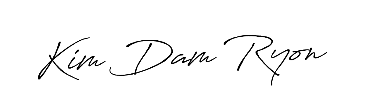 Kim Dam Ryon stylish signature style. Best Handwritten Sign (Antro_Vectra_Bolder) for my name. Handwritten Signature Collection Ideas for my name Kim Dam Ryon. Kim Dam Ryon signature style 7 images and pictures png
