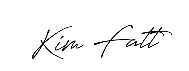 Similarly Antro_Vectra_Bolder is the best handwritten signature design. Signature creator online .You can use it as an online autograph creator for name Kim Fatt. Kim Fatt signature style 7 images and pictures png