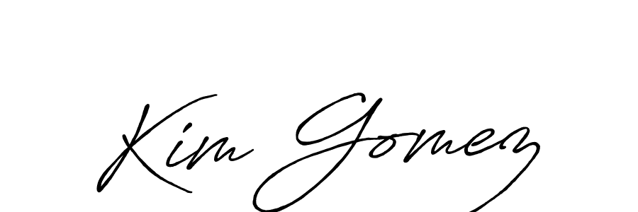 Create a beautiful signature design for name Kim Gomez. With this signature (Antro_Vectra_Bolder) fonts, you can make a handwritten signature for free. Kim Gomez signature style 7 images and pictures png