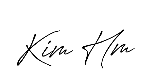 The best way (Antro_Vectra_Bolder) to make a short signature is to pick only two or three words in your name. The name Kim Hm include a total of six letters. For converting this name. Kim Hm signature style 7 images and pictures png