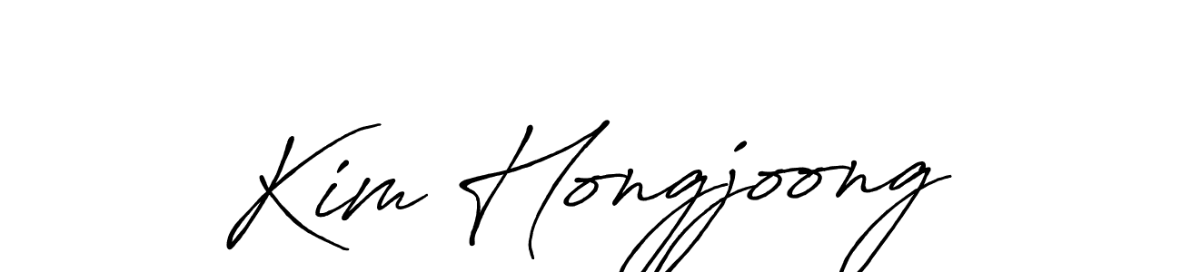 How to make Kim Hongjoong signature? Antro_Vectra_Bolder is a professional autograph style. Create handwritten signature for Kim Hongjoong name. Kim Hongjoong signature style 7 images and pictures png