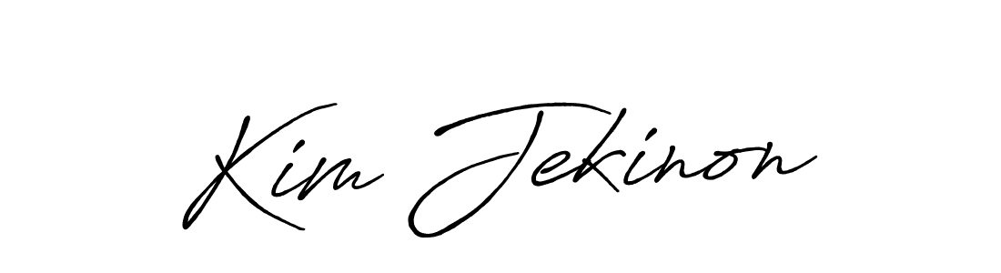 Similarly Antro_Vectra_Bolder is the best handwritten signature design. Signature creator online .You can use it as an online autograph creator for name Kim Jekinon. Kim Jekinon signature style 7 images and pictures png