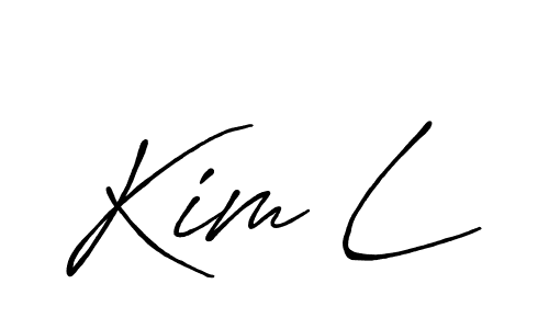 Similarly Antro_Vectra_Bolder is the best handwritten signature design. Signature creator online .You can use it as an online autograph creator for name Kim L. Kim L signature style 7 images and pictures png