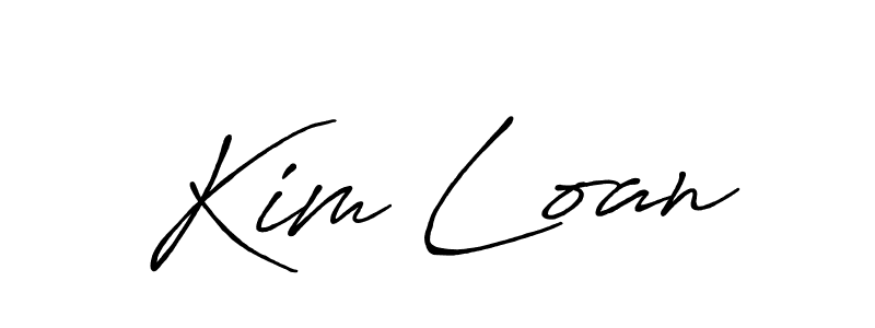 Also we have Kim Loan name is the best signature style. Create professional handwritten signature collection using Antro_Vectra_Bolder autograph style. Kim Loan signature style 7 images and pictures png