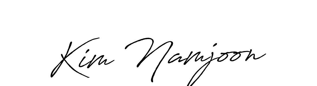Use a signature maker to create a handwritten signature online. With this signature software, you can design (Antro_Vectra_Bolder) your own signature for name Kim Namjoon. Kim Namjoon signature style 7 images and pictures png