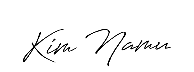 How to make Kim Namu signature? Antro_Vectra_Bolder is a professional autograph style. Create handwritten signature for Kim Namu name. Kim Namu signature style 7 images and pictures png