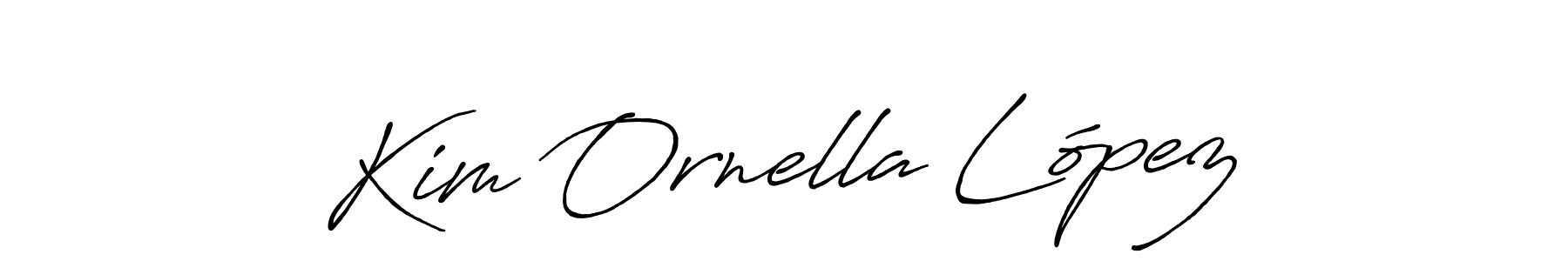 The best way (Antro_Vectra_Bolder) to make a short signature is to pick only two or three words in your name. The name Kim Ornella López include a total of six letters. For converting this name. Kim Ornella López signature style 7 images and pictures png