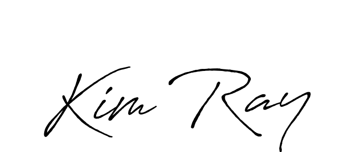 Kim Ray stylish signature style. Best Handwritten Sign (Antro_Vectra_Bolder) for my name. Handwritten Signature Collection Ideas for my name Kim Ray. Kim Ray signature style 7 images and pictures png