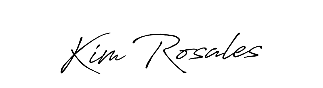 How to make Kim Rosales name signature. Use Antro_Vectra_Bolder style for creating short signs online. This is the latest handwritten sign. Kim Rosales signature style 7 images and pictures png