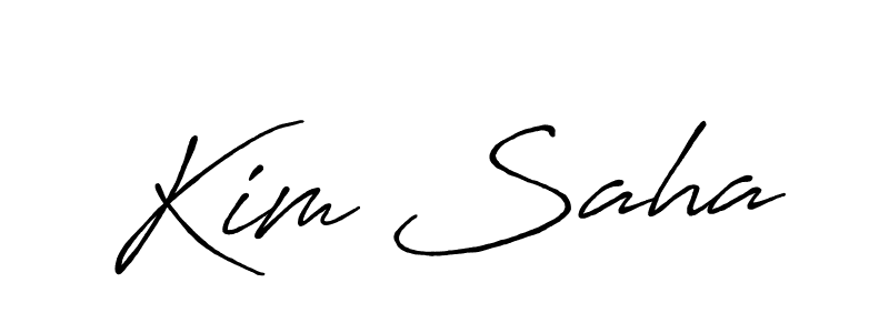 Also You can easily find your signature by using the search form. We will create Kim Saha name handwritten signature images for you free of cost using Antro_Vectra_Bolder sign style. Kim Saha signature style 7 images and pictures png