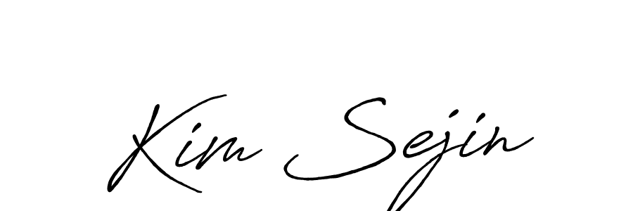 Make a beautiful signature design for name Kim Sejin. With this signature (Antro_Vectra_Bolder) style, you can create a handwritten signature for free. Kim Sejin signature style 7 images and pictures png
