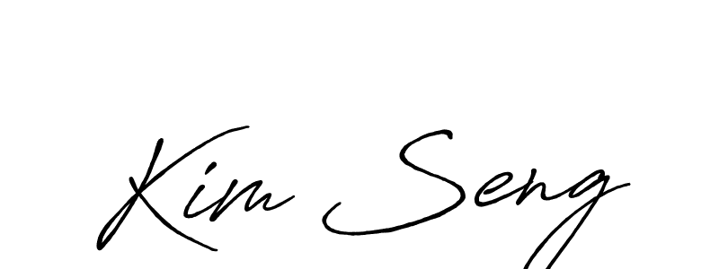 How to make Kim Seng signature? Antro_Vectra_Bolder is a professional autograph style. Create handwritten signature for Kim Seng name. Kim Seng signature style 7 images and pictures png