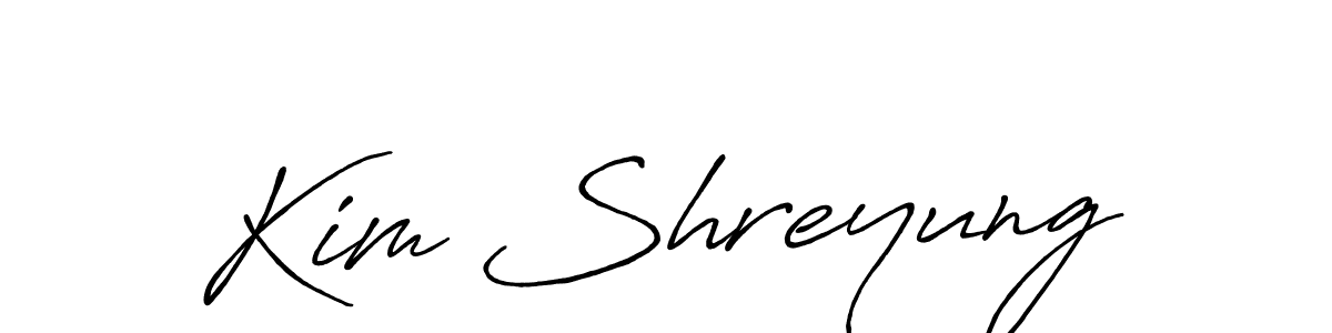 Make a short Kim Shreyung signature style. Manage your documents anywhere anytime using Antro_Vectra_Bolder. Create and add eSignatures, submit forms, share and send files easily. Kim Shreyung signature style 7 images and pictures png