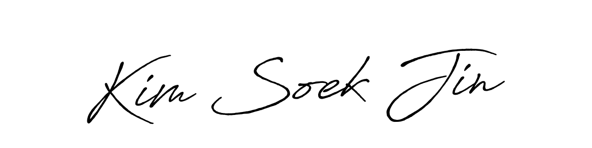 Kim Soek Jin stylish signature style. Best Handwritten Sign (Antro_Vectra_Bolder) for my name. Handwritten Signature Collection Ideas for my name Kim Soek Jin. Kim Soek Jin signature style 7 images and pictures png