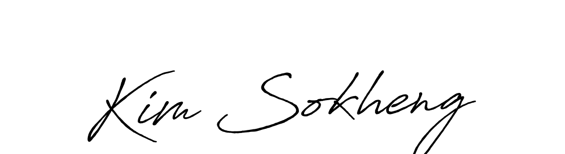 if you are searching for the best signature style for your name Kim Sokheng. so please give up your signature search. here we have designed multiple signature styles  using Antro_Vectra_Bolder. Kim Sokheng signature style 7 images and pictures png