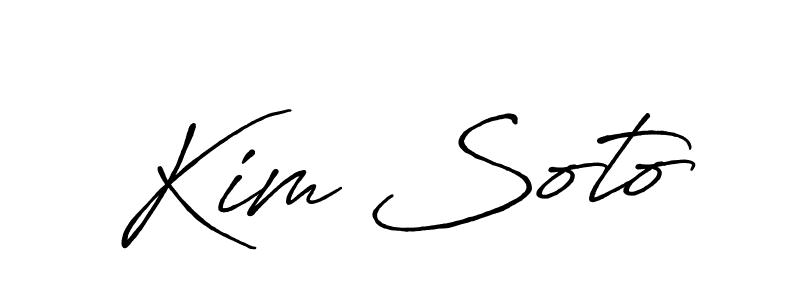 if you are searching for the best signature style for your name Kim Soto. so please give up your signature search. here we have designed multiple signature styles  using Antro_Vectra_Bolder. Kim Soto signature style 7 images and pictures png