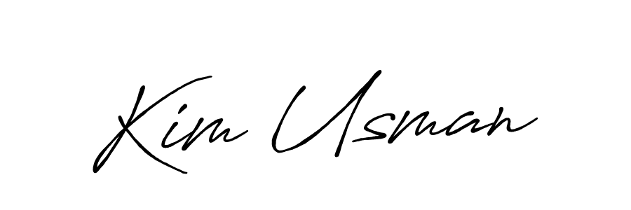 Create a beautiful signature design for name Kim Usman. With this signature (Antro_Vectra_Bolder) fonts, you can make a handwritten signature for free. Kim Usman signature style 7 images and pictures png