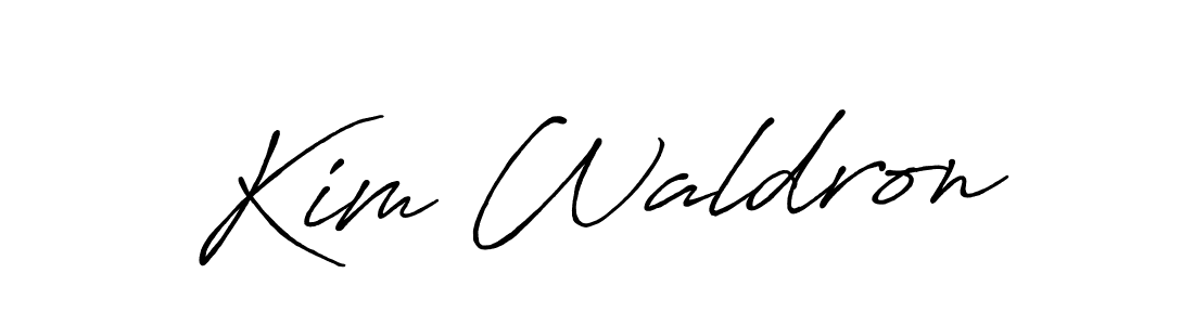 You should practise on your own different ways (Antro_Vectra_Bolder) to write your name (Kim Waldron) in signature. don't let someone else do it for you. Kim Waldron signature style 7 images and pictures png