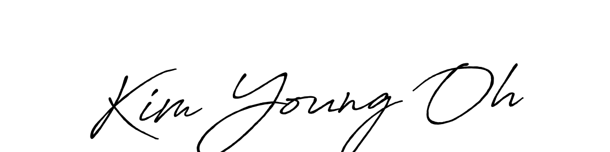 How to make Kim Young Oh name signature. Use Antro_Vectra_Bolder style for creating short signs online. This is the latest handwritten sign. Kim Young Oh signature style 7 images and pictures png