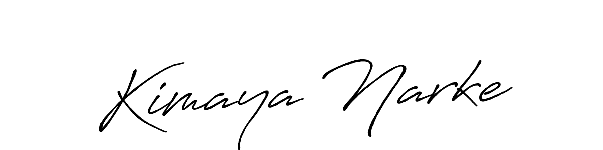 Make a short Kimaya Narke signature style. Manage your documents anywhere anytime using Antro_Vectra_Bolder. Create and add eSignatures, submit forms, share and send files easily. Kimaya Narke signature style 7 images and pictures png
