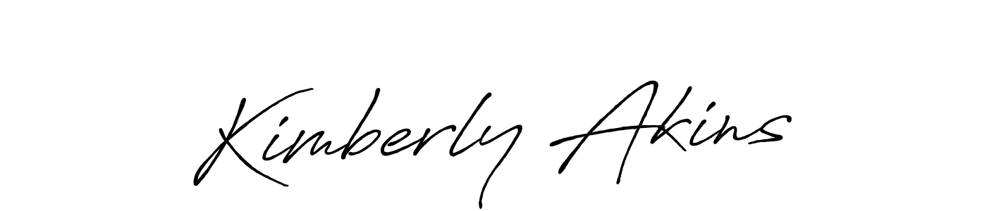 Create a beautiful signature design for name Kimberly Akins. With this signature (Antro_Vectra_Bolder) fonts, you can make a handwritten signature for free. Kimberly Akins signature style 7 images and pictures png