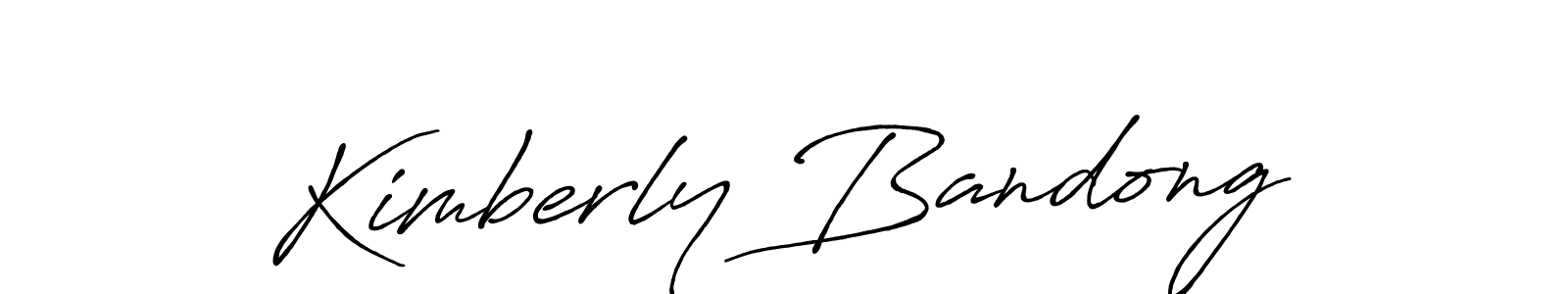 Create a beautiful signature design for name Kimberly Bandong. With this signature (Antro_Vectra_Bolder) fonts, you can make a handwritten signature for free. Kimberly Bandong signature style 7 images and pictures png