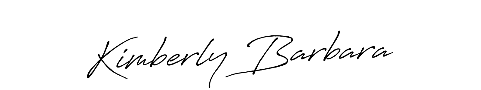 Create a beautiful signature design for name Kimberly Barbara. With this signature (Antro_Vectra_Bolder) fonts, you can make a handwritten signature for free. Kimberly Barbara signature style 7 images and pictures png