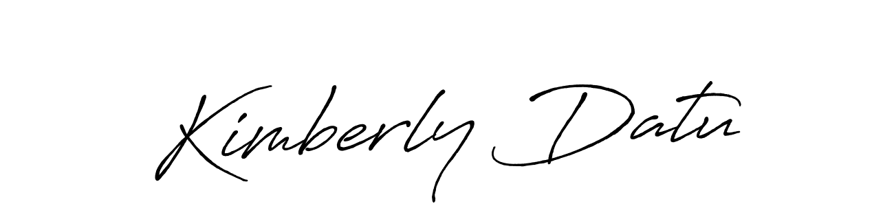 Design your own signature with our free online signature maker. With this signature software, you can create a handwritten (Antro_Vectra_Bolder) signature for name Kimberly Datu. Kimberly Datu signature style 7 images and pictures png