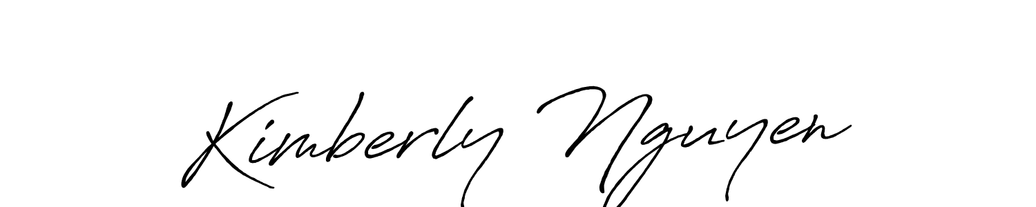 How to make Kimberly Nguyen name signature. Use Antro_Vectra_Bolder style for creating short signs online. This is the latest handwritten sign. Kimberly Nguyen signature style 7 images and pictures png