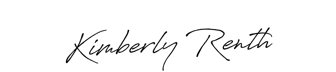 How to make Kimberly Renth name signature. Use Antro_Vectra_Bolder style for creating short signs online. This is the latest handwritten sign. Kimberly Renth signature style 7 images and pictures png