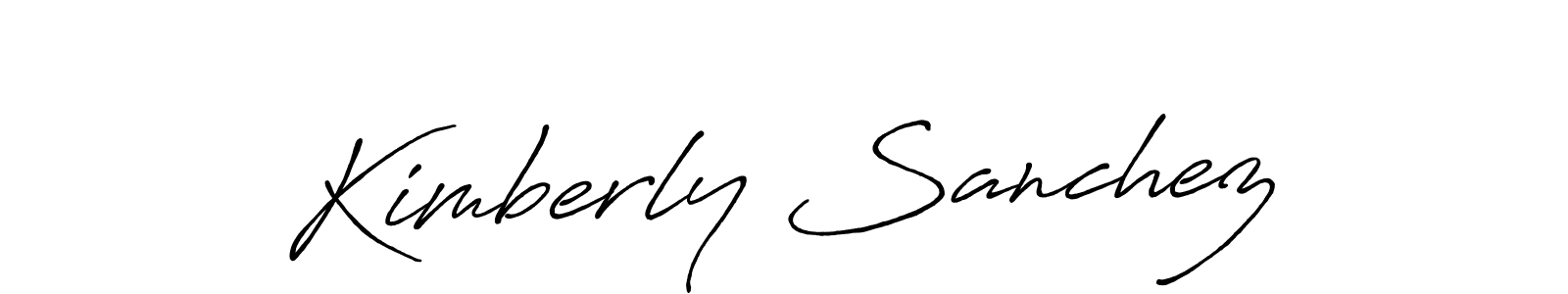 Make a short Kimberly Sanchez signature style. Manage your documents anywhere anytime using Antro_Vectra_Bolder. Create and add eSignatures, submit forms, share and send files easily. Kimberly Sanchez signature style 7 images and pictures png