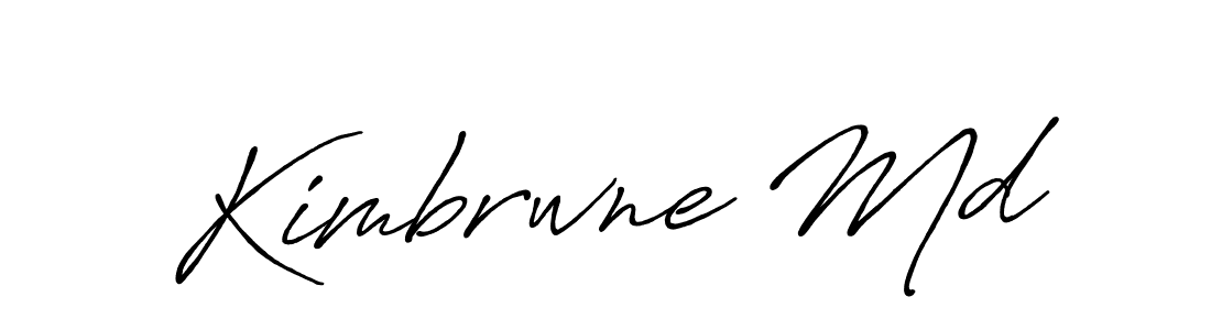 How to make Kimbrwne Md name signature. Use Antro_Vectra_Bolder style for creating short signs online. This is the latest handwritten sign. Kimbrwne Md signature style 7 images and pictures png