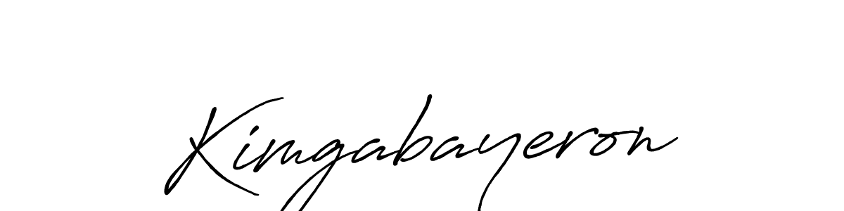 Create a beautiful signature design for name Kimgabayeron. With this signature (Antro_Vectra_Bolder) fonts, you can make a handwritten signature for free. Kimgabayeron signature style 7 images and pictures png