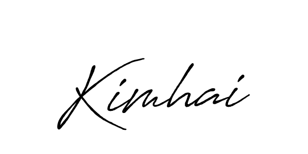 Design your own signature with our free online signature maker. With this signature software, you can create a handwritten (Antro_Vectra_Bolder) signature for name Kimhai. Kimhai signature style 7 images and pictures png