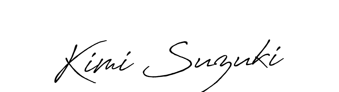You should practise on your own different ways (Antro_Vectra_Bolder) to write your name (Kimi Suzuki) in signature. don't let someone else do it for you. Kimi Suzuki signature style 7 images and pictures png
