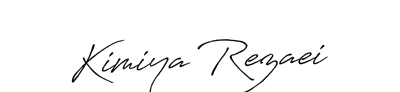 How to make Kimiya Rezaei name signature. Use Antro_Vectra_Bolder style for creating short signs online. This is the latest handwritten sign. Kimiya Rezaei signature style 7 images and pictures png