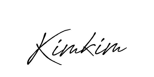 Make a beautiful signature design for name Kimkim. With this signature (Antro_Vectra_Bolder) style, you can create a handwritten signature for free. Kimkim signature style 7 images and pictures png