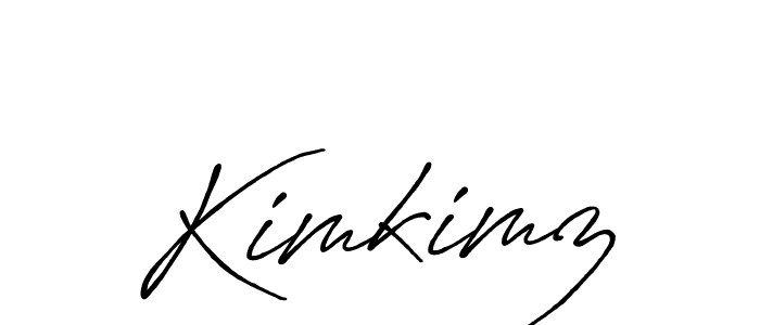 Kimkimz stylish signature style. Best Handwritten Sign (Antro_Vectra_Bolder) for my name. Handwritten Signature Collection Ideas for my name Kimkimz. Kimkimz signature style 7 images and pictures png