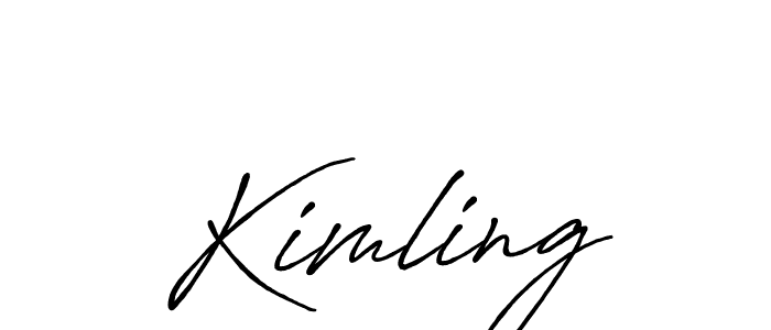Make a beautiful signature design for name Kimling. With this signature (Antro_Vectra_Bolder) style, you can create a handwritten signature for free. Kimling signature style 7 images and pictures png