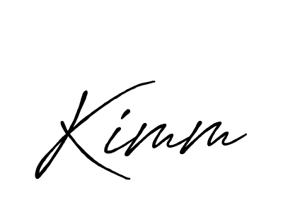 Use a signature maker to create a handwritten signature online. With this signature software, you can design (Antro_Vectra_Bolder) your own signature for name Kimm. Kimm signature style 7 images and pictures png