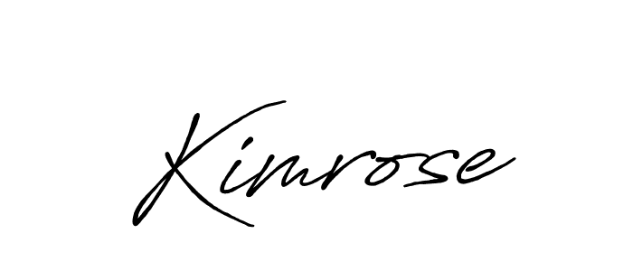Make a beautiful signature design for name Kimrose. With this signature (Antro_Vectra_Bolder) style, you can create a handwritten signature for free. Kimrose signature style 7 images and pictures png
