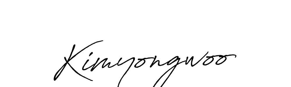 How to make Kimyongwoo name signature. Use Antro_Vectra_Bolder style for creating short signs online. This is the latest handwritten sign. Kimyongwoo signature style 7 images and pictures png