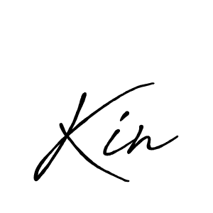You should practise on your own different ways (Antro_Vectra_Bolder) to write your name (Kin) in signature. don't let someone else do it for you. Kin signature style 7 images and pictures png