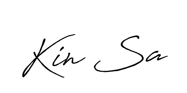 You should practise on your own different ways (Antro_Vectra_Bolder) to write your name (Kin Sa) in signature. don't let someone else do it for you. Kin Sa signature style 7 images and pictures png