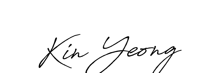 Kin Yeong stylish signature style. Best Handwritten Sign (Antro_Vectra_Bolder) for my name. Handwritten Signature Collection Ideas for my name Kin Yeong. Kin Yeong signature style 7 images and pictures png