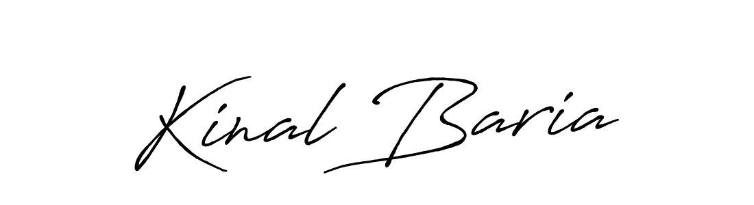 How to make Kinal Baria name signature. Use Antro_Vectra_Bolder style for creating short signs online. This is the latest handwritten sign. Kinal Baria signature style 7 images and pictures png