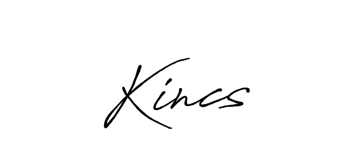 Also You can easily find your signature by using the search form. We will create Kincső name handwritten signature images for you free of cost using Antro_Vectra_Bolder sign style. Kincső signature style 7 images and pictures png