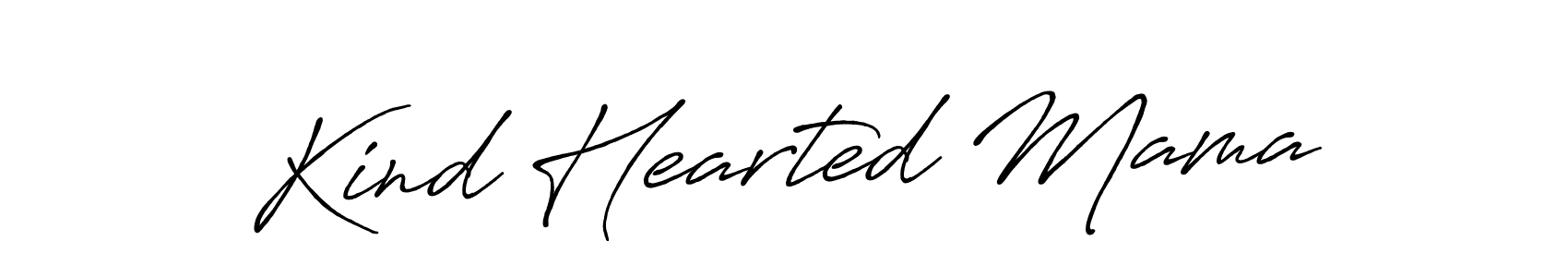 Use a signature maker to create a handwritten signature online. With this signature software, you can design (Antro_Vectra_Bolder) your own signature for name Kind Hearted Mama. Kind Hearted Mama signature style 7 images and pictures png
